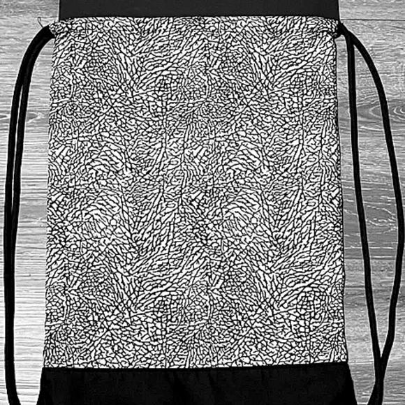 Nike Bags New Nike Air Jordan Print Jumpman Drawstring Sports Gym Bag Backpack Cement Gray